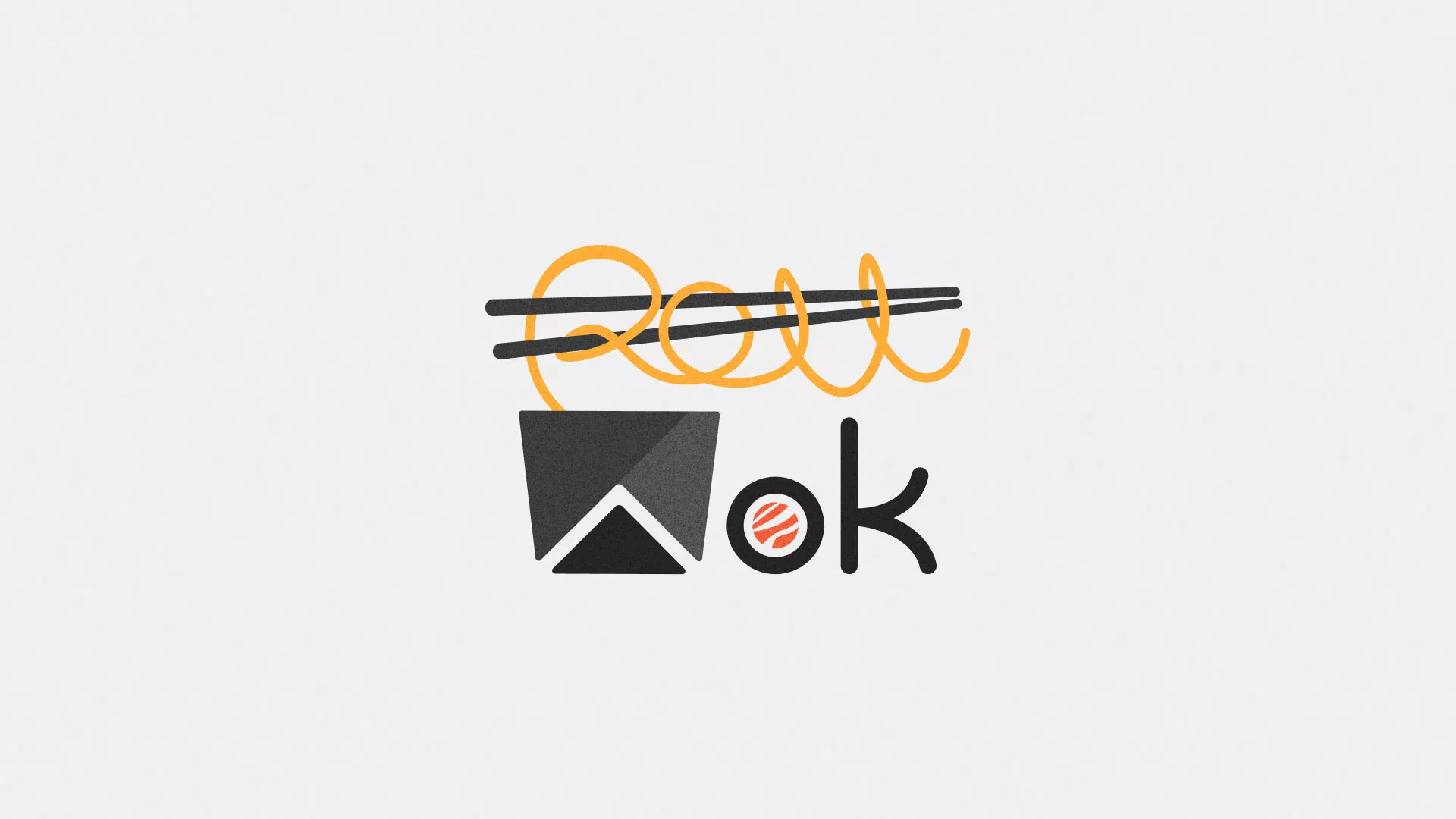 Разработка логотипа суши-бара «Roll Wok Club» в Заозёрном